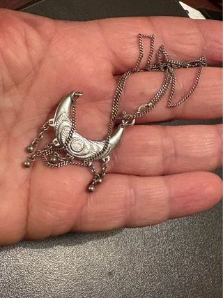 Collana vintage argento con ciondolo