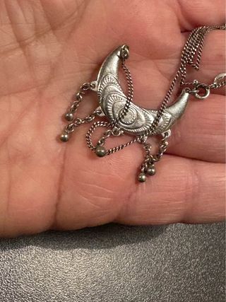 Collana vintage argento con ciondolo