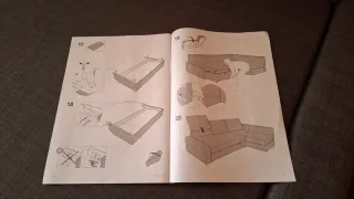 Sofá modular gris de tela