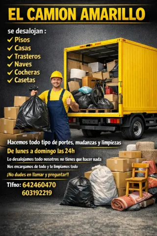 SE HACEN LIMPIEZAS, PORTES Y DESALOJOS