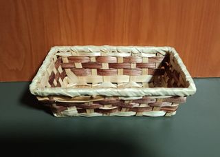 Cesta Mimbre Rectangular 20x12x6 cm