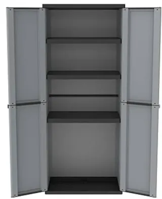 Armario resina garaje/trastero gris