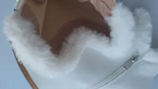 Botines blancos con pelo