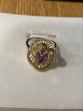 Anillo Xuping Oro 14K Talla 9 Rosa