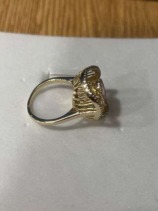 Anillo Xuping Oro 14K Talla 9 Rosa