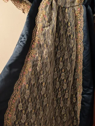 Traje Renacimiento Talla M Azul y Beige