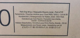 Caja de 50 pañales para perros grandes