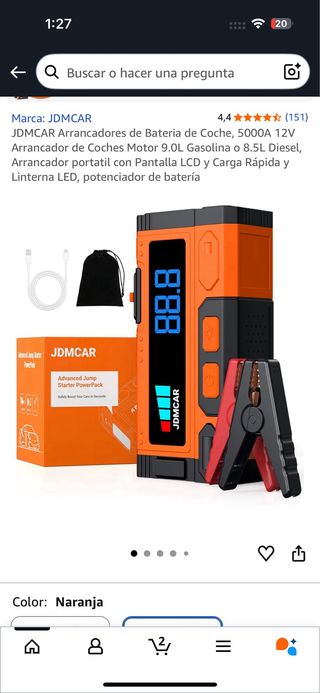 Arrancador de Batería Coche JDMCAR