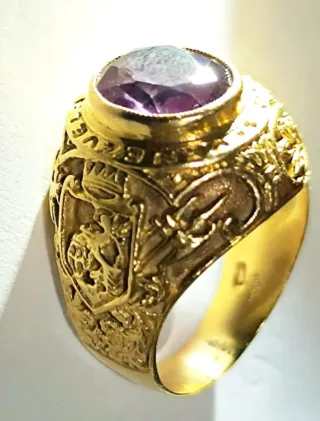Anillo Obispo Amatista Oro