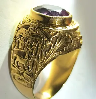 Anillo Obispo Amatista Oro