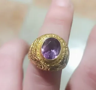 Anillo Obispo Amatista Oro