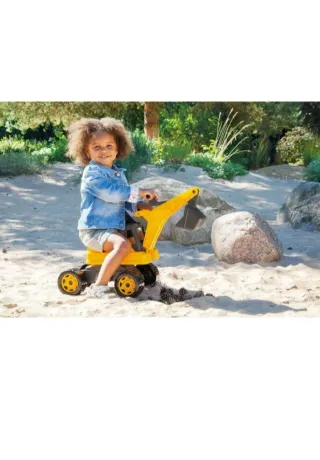 Excavadora de juguete con asiento