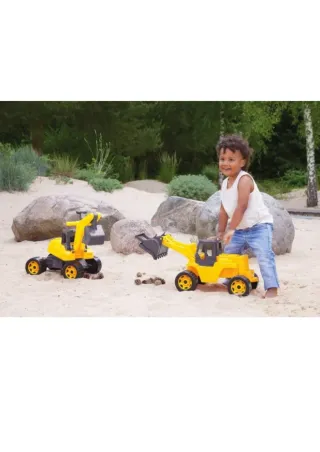 Excavadora de juguete con asiento