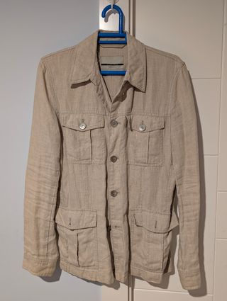 Americana Zara Lino Beige Talla M