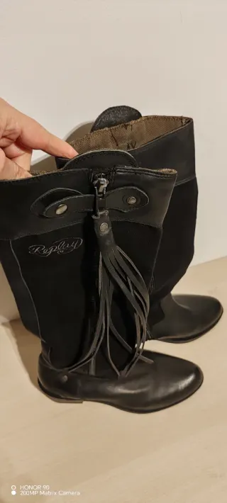 Botas altas Replay negras mujer