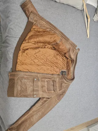 Cazadora de cuero para hombre