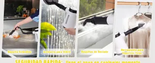 Limpiador a vapor con accesorios