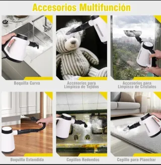 Limpiador a vapor con accesorios