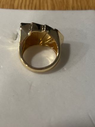 Anillo 14K As de Picas y Corazones