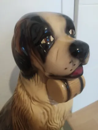 Perro San Bernardo Cerámica Vintage años 70