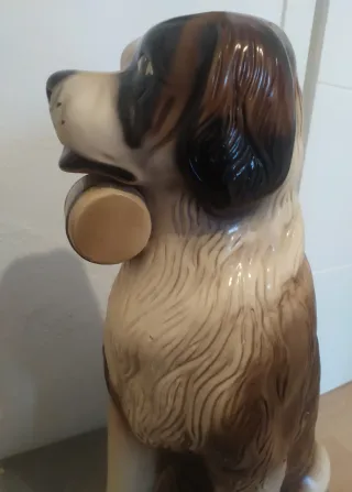Perro San Bernardo Cerámica Vintage años 70
