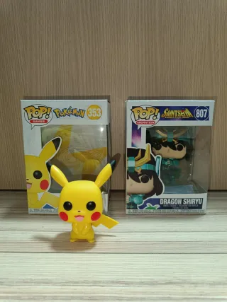 Funko Pop Pikachu y Dragón Shiryu