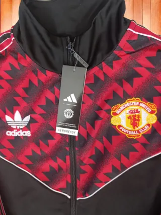 Fato Treino Manchester United Adidas Preto/Vermelh