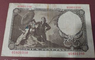Billete de 100 pesetas del año 1946