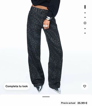 Pantalón estampado animal print talla 34