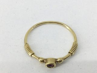 anillo oro 18k con piedra con rubi