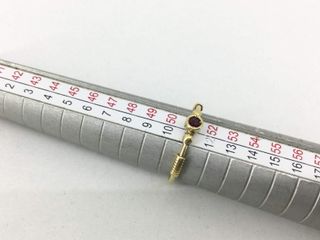 anillo oro 18k con piedra con rubi