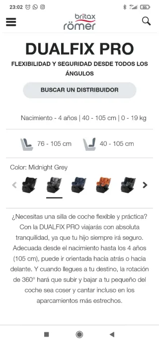 Silla coche Britax Römer 0-4 años