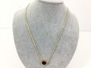 cadena oro 18k con piedra con rubi 22cm