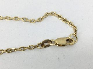 cadena oro 18k con piedra con rubi 22cm