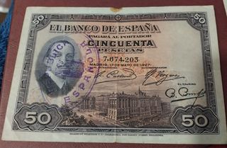 Billete 50 Pesetas Banco de España 1927