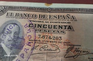 Billete 50 Pesetas Banco de España 1927