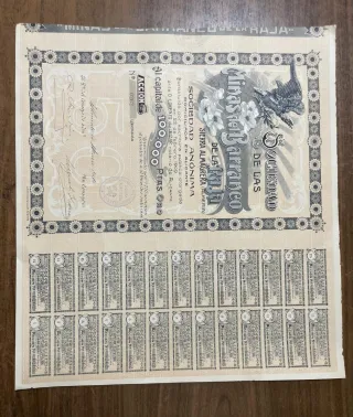 Acciones antiguas Minas del Barranco