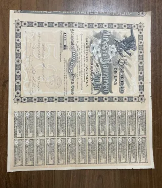 Acciones antiguas Minas del Barranco