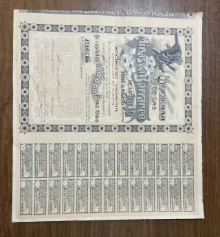 Acciones antiguas Minas del Barranco