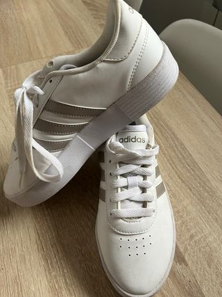 Adidas Mujer Talla 39 Blancas/plata
