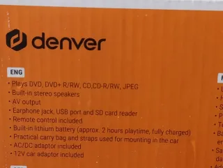 Reproductor DVD  Denver 10" pantallas gemelas