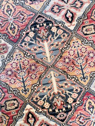 Alfombra clásica de lana 100% de 1,70 x 2,40 m