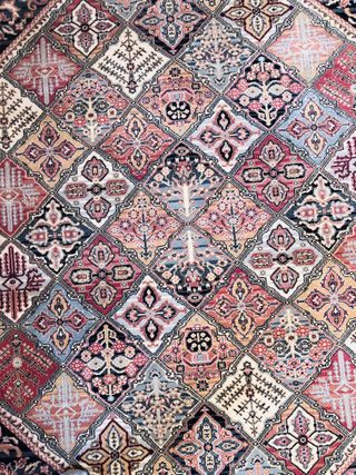 Alfombra clásica de lana 100% de 1,70 x 2,40 m