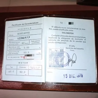 Mobylette Liberty Dorada