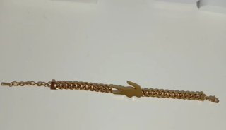 Pulsera Lacoste Cocodrilo Verde Oro