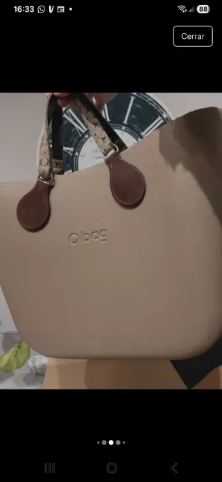Bolso O bag Beige y Marrón