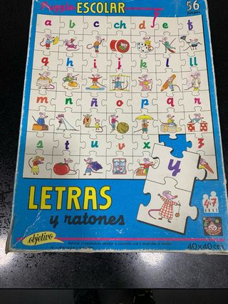 Puzzle Escolar Letras y Ratones 56 piezas