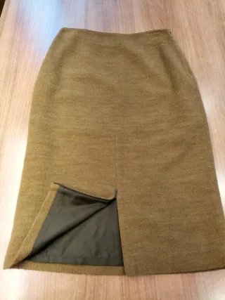 Conjunto lana falda y top manga 3/4. Alba Conde