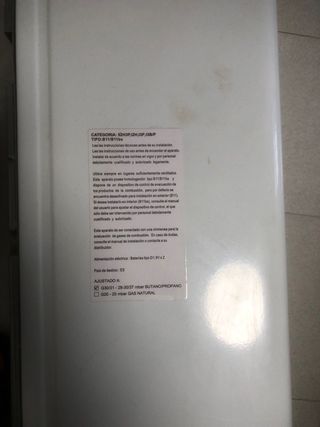 Calentador de gas de butano