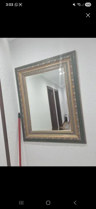 Espejo decorativo madera y cristal